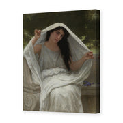 William-Adolphe Bouguereau's 'Le Voile' painting reproduced as a gallery-wrapped canvas print