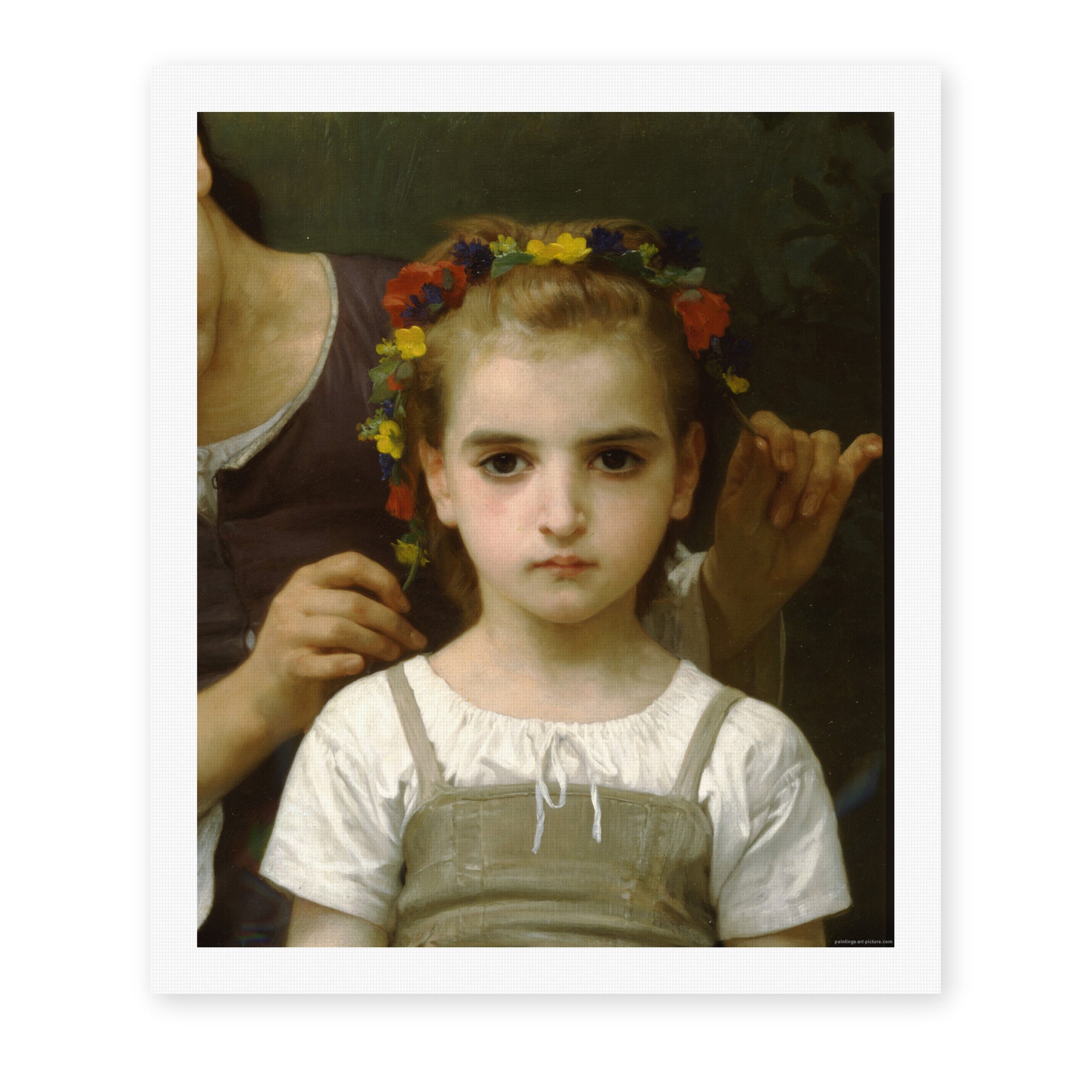William-Adolphe Bouguereau's 'Mother and Child' painting reproduced as a rolled canvas print