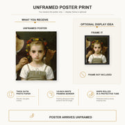 William-Adolphe Bouguereau - Mother and Child poster print size comparison and framing display infographic