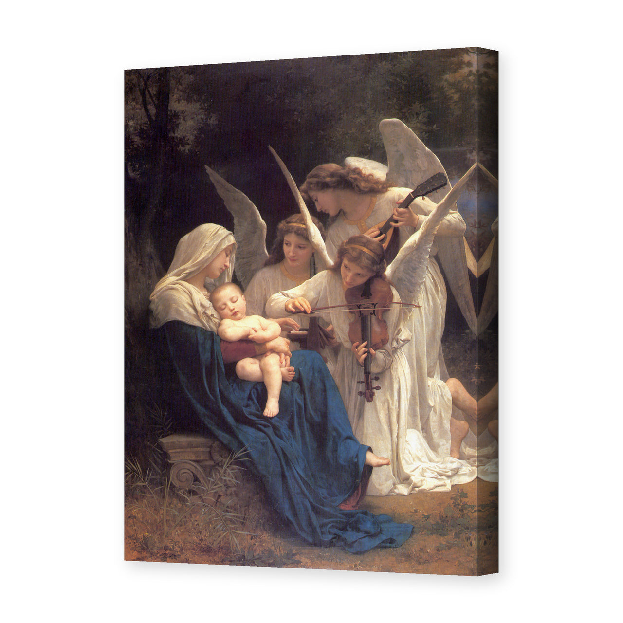 William-Adolphe Bouguereau's 'Song of the Angels' painting reproduced as a gallery-wrapped canvas print