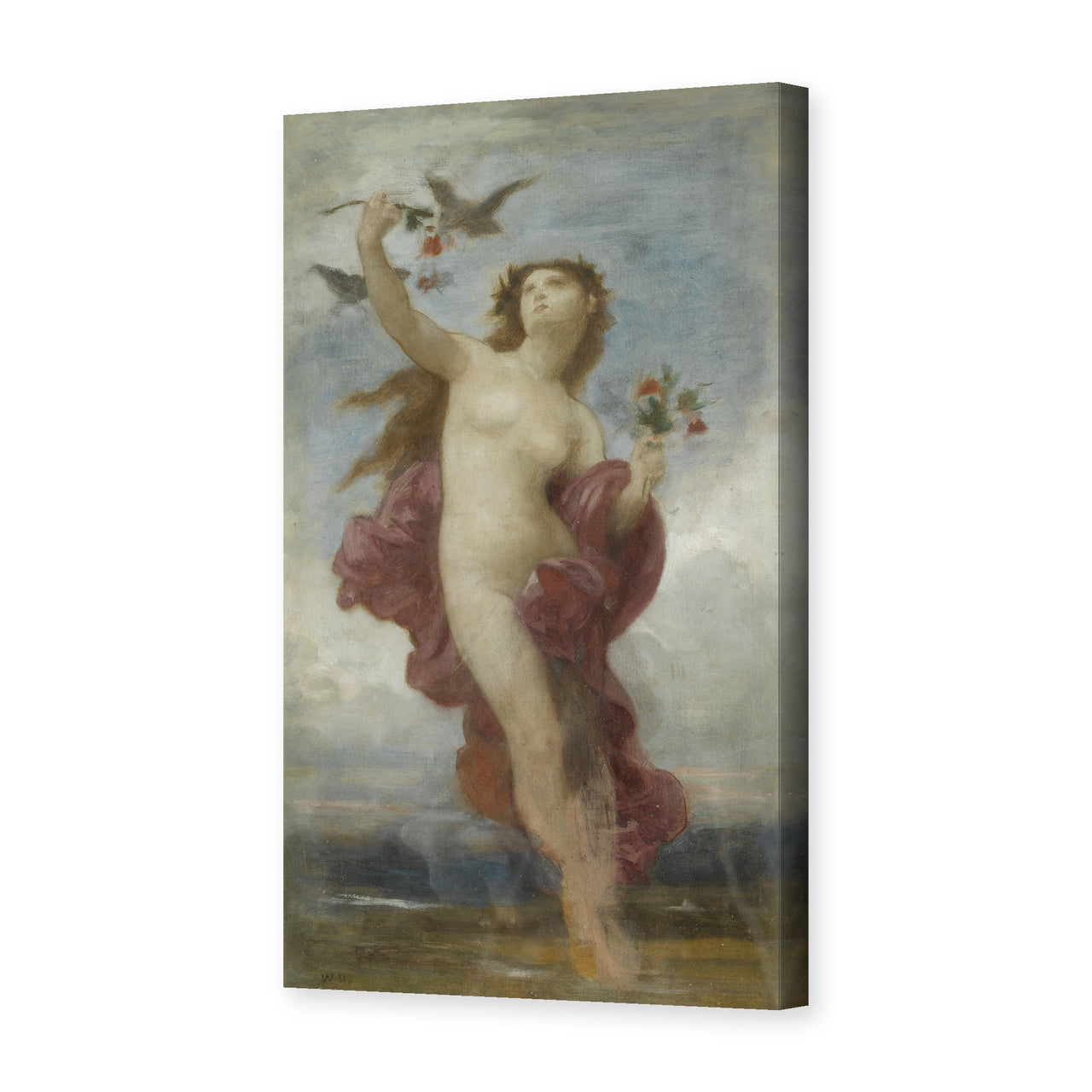 William-Adolphe Bouguereau's 'Study for 'Le Jour'' painting reproduced as a gallery-wrapped canvas print