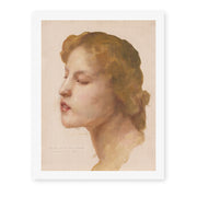 William-Adolphe Bouguereau's 'Study of a Woman's Head' painting reproduced as a rolled canvas print