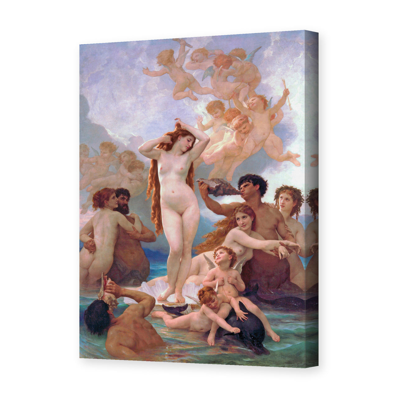 William-Adolphe Bouguereau's 'The Birth of Venus' painting reproduced as a gallery-wrapped canvas print