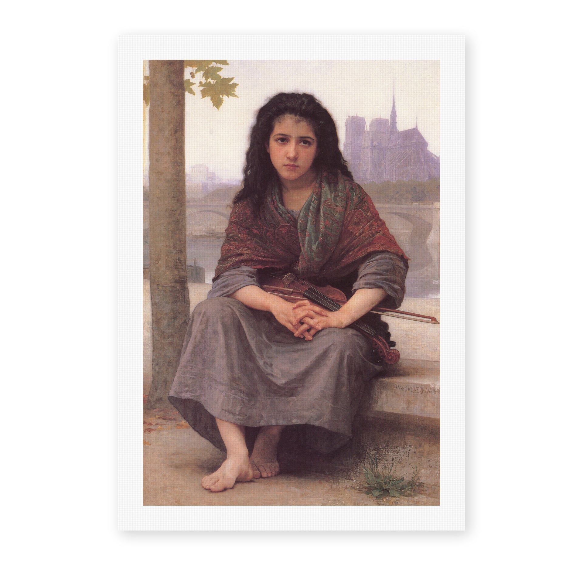 William-Adolphe Bouguereau's 'The Bohemian' painting reproduced as a rolled canvas print
