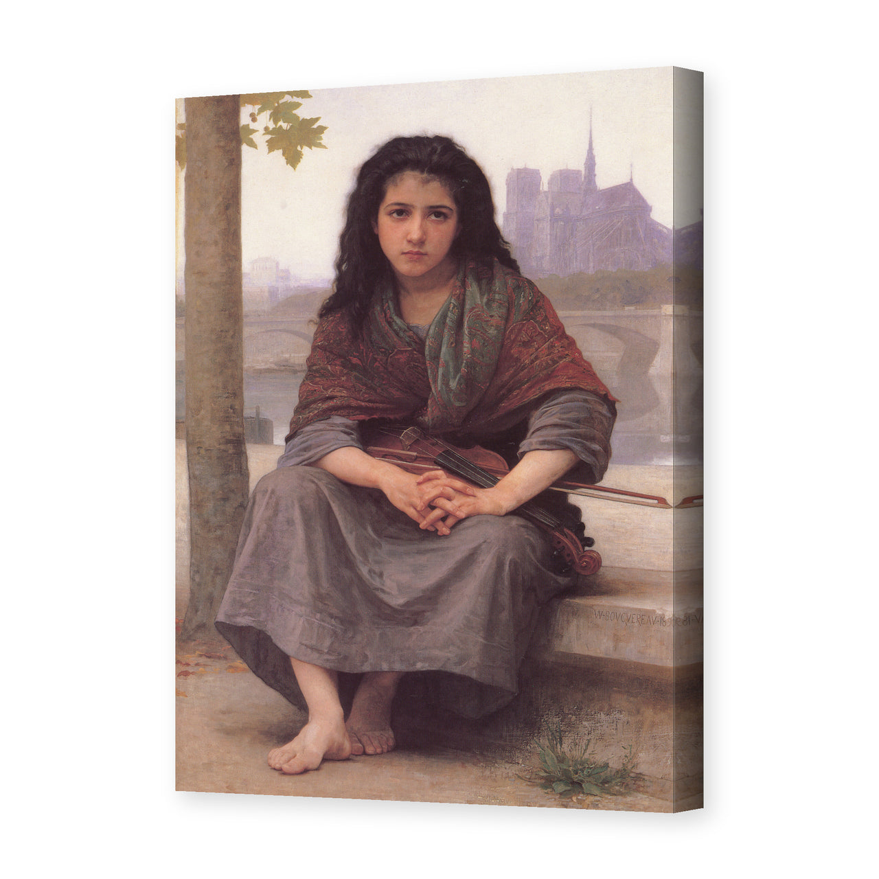 William-Adolphe Bouguereau's 'The Bohemian' painting reproduced as a gallery-wrapped canvas print