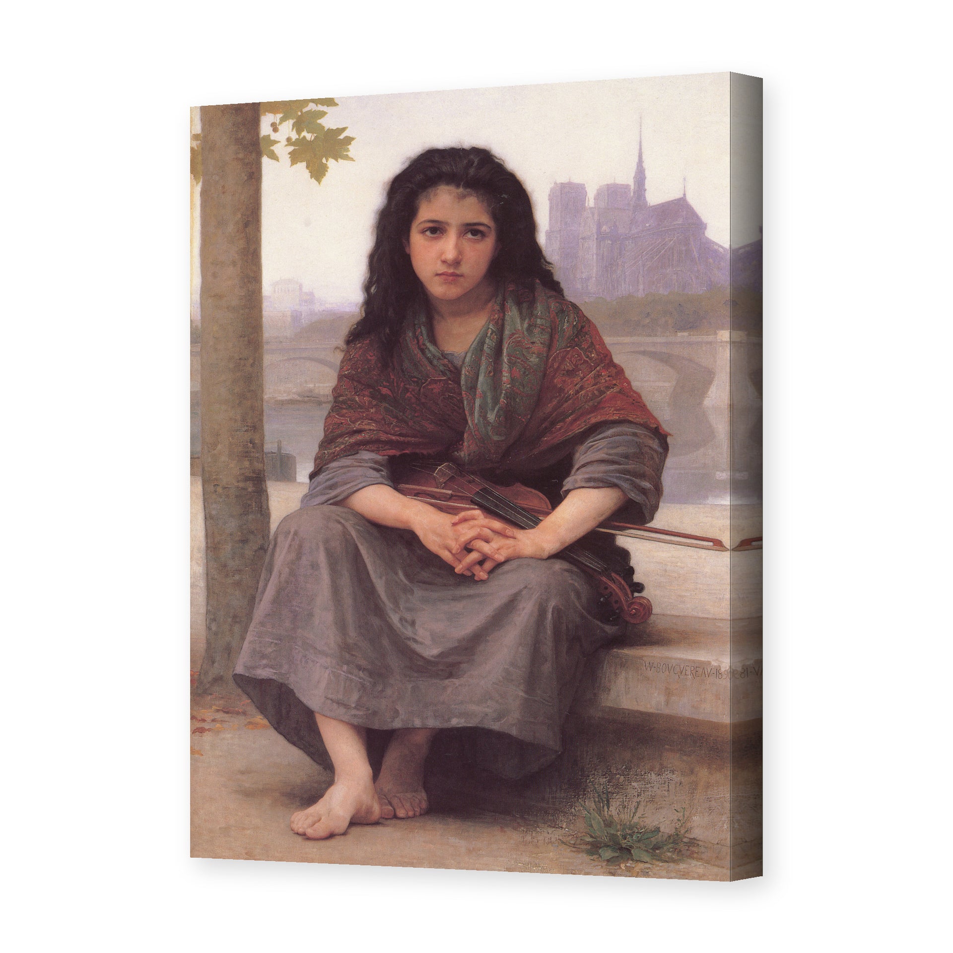 William-Adolphe Bouguereau's 'The Bohemian' painting reproduced as a gallery-wrapped canvas print