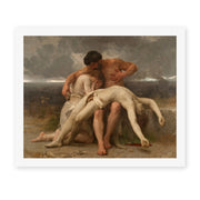William-Adolphe Bouguereau's 'The First Mourning' painting reproduced as a rolled canvas print