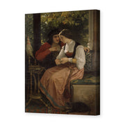 William-Adolphe Bouguereau's 'The Proposal' painting reproduced as a gallery-wrapped canvas print