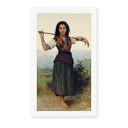 William-Adolphe Bouguereau's 'The Shepherdess' painting reproduced as a rolled canvas print
