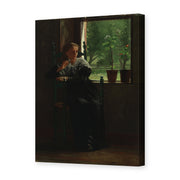 Winslow Homer's 'At the Window' painting reproduced as a gallery-wrapped canvas print