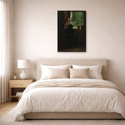 Gallery-wrapped canvas print of Winslow Homer's At the Window displayed on a wall in a bedroom