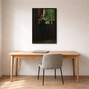 Gallery-wrapped canvas print of Winslow Homer's At the Window displayed on a wall in an office
