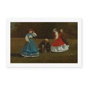Winslow Homer's 'Croquet Scene' painting reproduced as a rolled canvas print