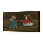 Winslow Homer's 'Croquet Scene' painting reproduced as a gallery-wrapped canvas print
