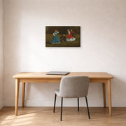Gallery-wrapped canvas print of Winslow Homer's Croquet Scene displayed on a wall in an office