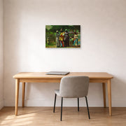 Gallery-wrapped canvas print of Winslow Homer's Dressing for the Carnival displayed on a wall in an office
