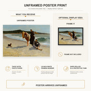 Winslow Homer - Eagle Head Manchester Massachusetts (High Tide) poster print size comparison and framing display infographic
