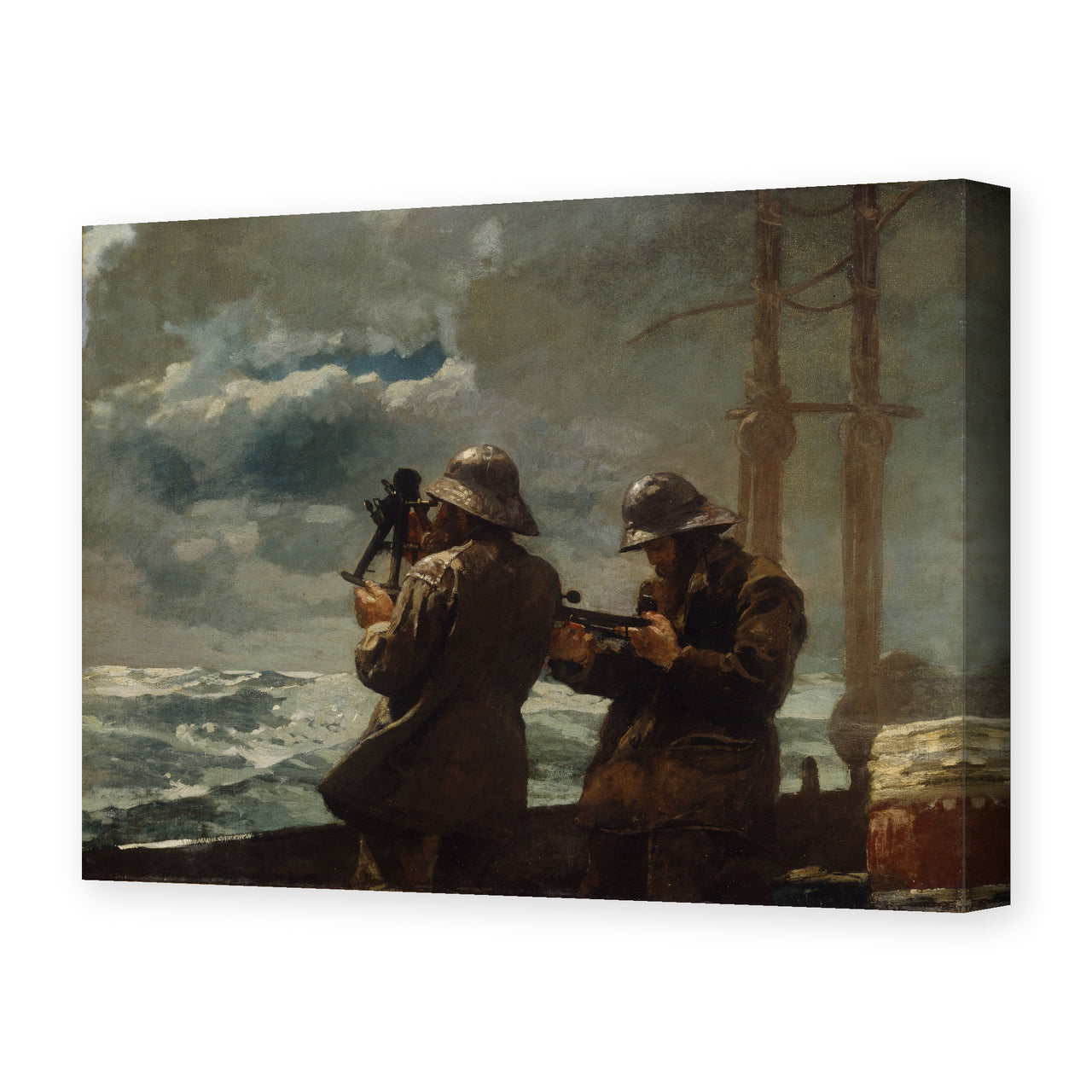 Winslow Homer's 'Eight Bells' painting reproduced as a gallery-wrapped canvas print