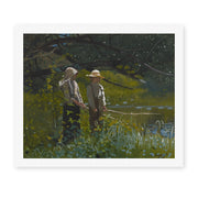 Winslow Homer's 'Fishing' painting reproduced as a rolled canvas print