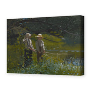 Winslow Homer's 'Fishing' painting reproduced as a gallery-wrapped canvas print