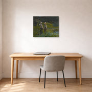 Gallery-wrapped canvas print of Winslow Homer's Fishing displayed on a wall in an office