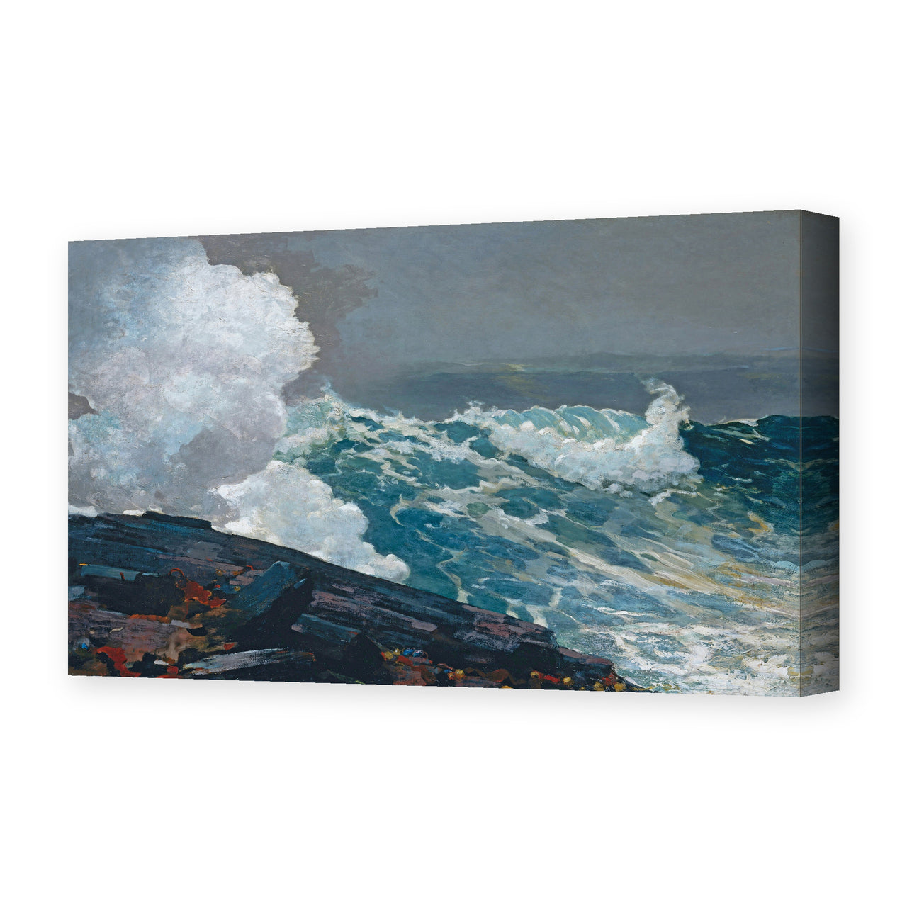 Winslow Homer's 'Northeaster' painting reproduced as a gallery-wrapped canvas print
