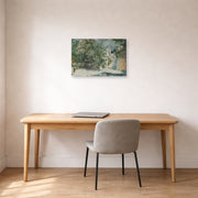Gallery-wrapped canvas print of Winslow Homer's Orange Trees and Gate displayed on a wall in an office