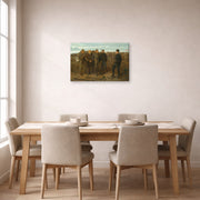 Gallery-wrapped canvas print of Winslow Homer's Prisoners from the Front displayed on a wall in a dining room