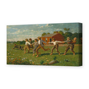 Winslow Homer's 'Snap the Whip' painting reproduced as a gallery-wrapped canvas print