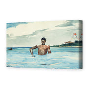 Winslow Homer's 'The Bather' painting reproduced as a gallery-wrapped canvas print