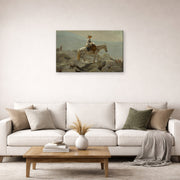 Gallery-wrapped canvas print of Winslow Homer's The Bridle Path displayed on a wall in a living room