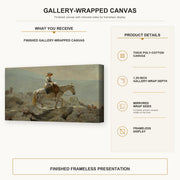 Winslow Homer - The Bridle Path gallery wrap canvas construction and hanging details infographic