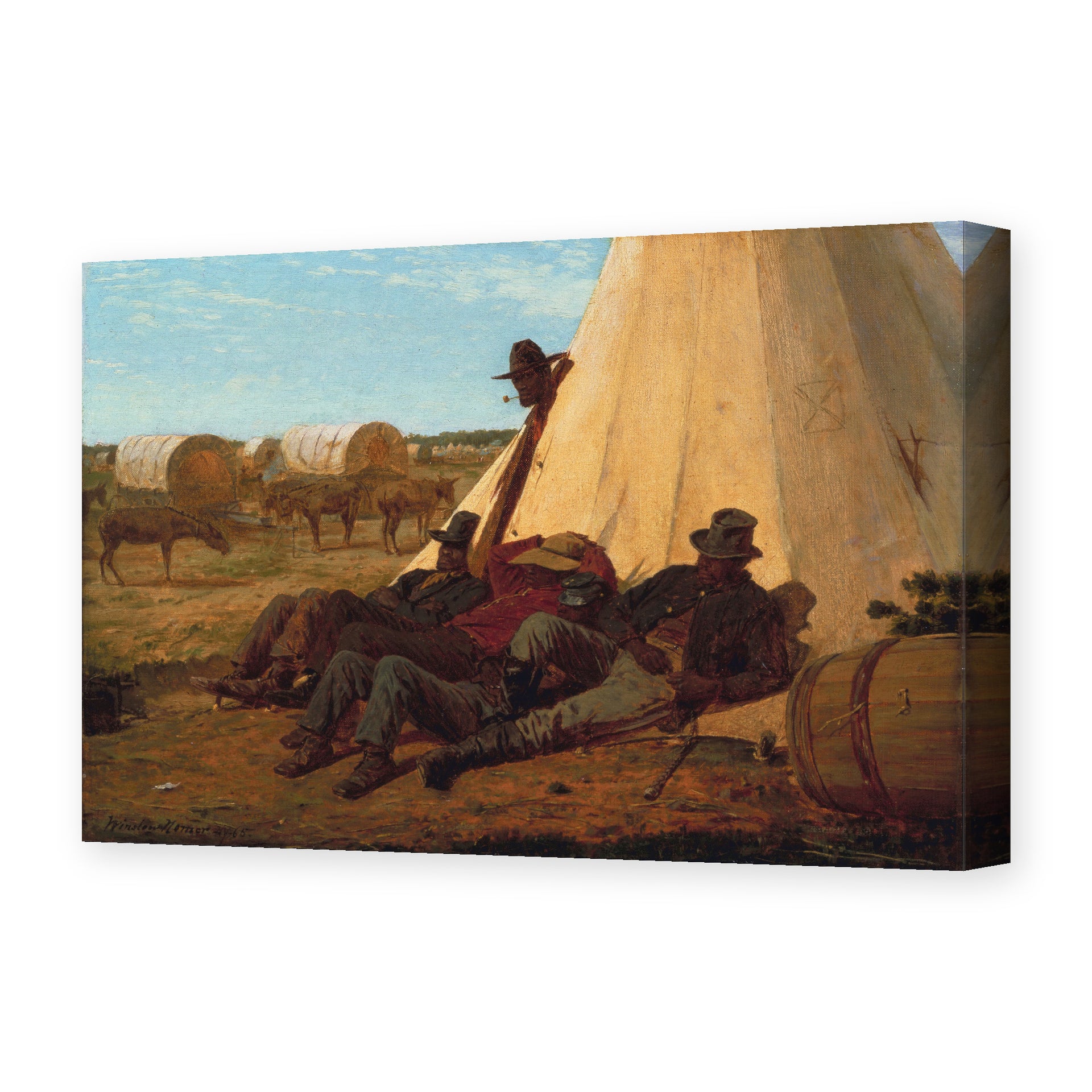 Winslow Homer's 'The Bright Side' painting reproduced as a gallery-wrapped canvas print