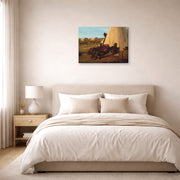 Gallery-wrapped canvas print of Winslow Homer's The Bright Side displayed on a wall in a bedroom