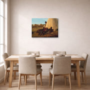 Gallery-wrapped canvas print of Winslow Homer's The Bright Side displayed on a wall in a dining room