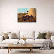 Unframed poster print of Winslow Homer's The Bright Side displayed on a wall in a living room