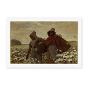 Winslow Homer's 'The Cotton Pickers' painting reproduced as a rolled canvas print