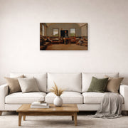 Gallery-wrapped canvas print of Winslow Homer's The Country School displayed on a wall in a living room