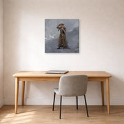 Gallery-wrapped canvas print of Winslow Homer's The Fisher Girl displayed on a wall in an office