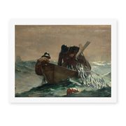 Winslow Homer's 'The Herring Net' painting reproduced as a rolled canvas print