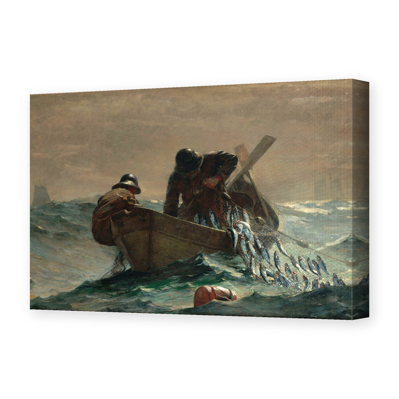 Winslow Homer's 'The Herring Net' painting reproduced as a gallery-wrapped canvas print