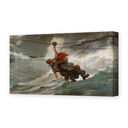 Winslow Homer's 'The Life Line' painting reproduced as a gallery-wrapped canvas print