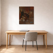 Gallery-wrapped canvas print of Winslow Homer's The Studio displayed on a wall in an office