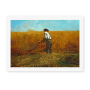 Winslow Homer's 'The Veteran in a New Field' painting reproduced as a rolled canvas print