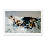 Winslow Homer's 'Undertow' painting reproduced as a rolled canvas print