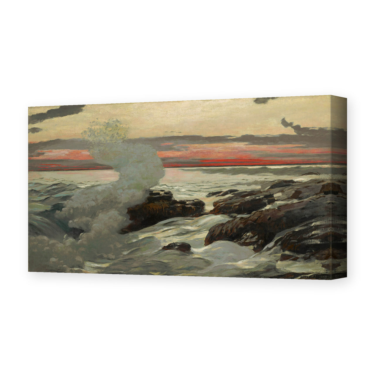 Winslow Homer's 'West Point, Prout's Neck' painting reproduced as a gallery-wrapped canvas print