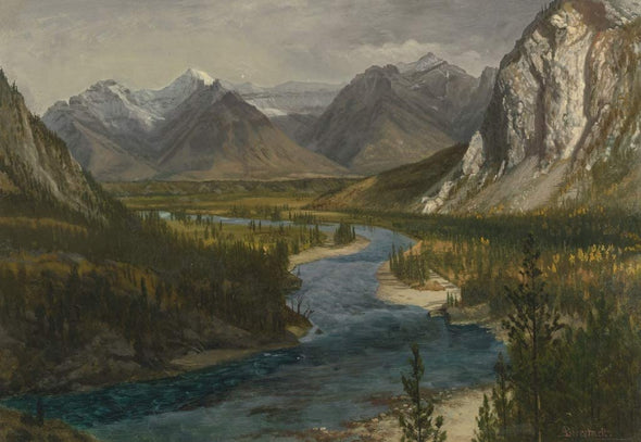 Albert Bierstadt - Bow River Falls Canadian Rockies