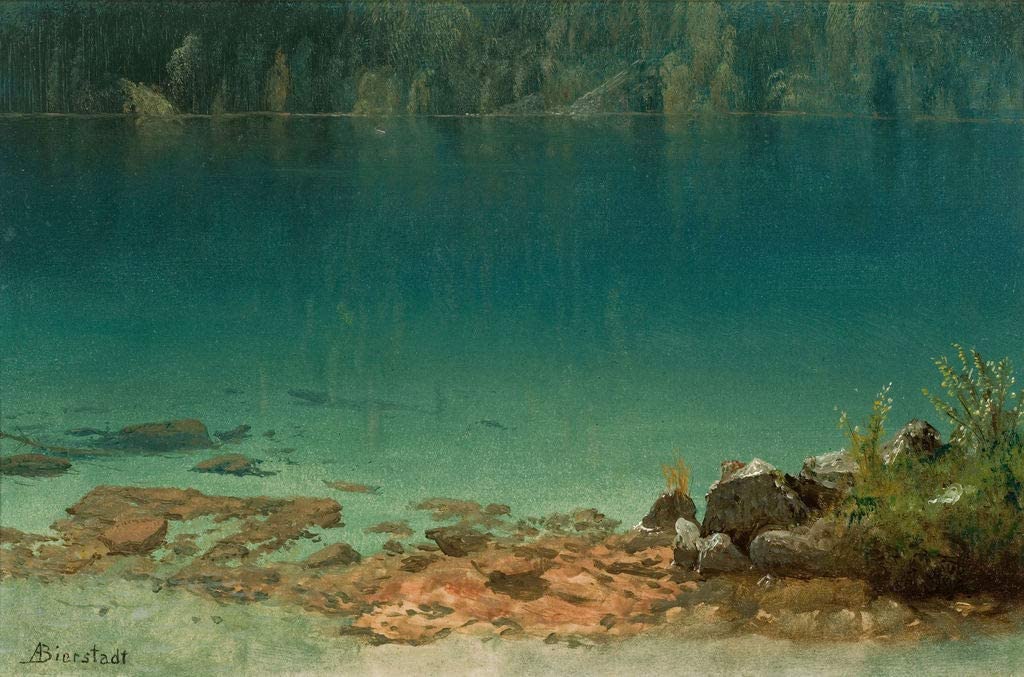 Albert Bierstadt - Lake Scene-Reproduction-Get Custom Art