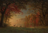 Albert Bierstadt - Indian Sunset: Deer by a Lake
