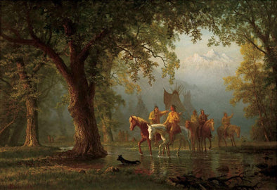 Albert Bierstadt - Departure of an Indian War Party